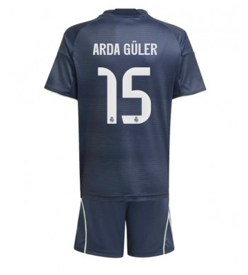 Real Madrid Arda Guler #15 Segunda Equipación Niños 2025-26 Manga Corta (+ Pantalones cortos)